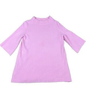 Shop the Mint Womens Pink Mock Neck Knit Tunic Top Small Stretch Barbiecore